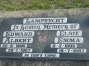 LAMPRECHT; Edward Albert, 22-5-1908 - 30-1-1987; Elsie Emma, 8-3-1905 - 16-7-1987; Marburg Lutheran Cemetery, Ipswich 