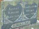 August KRAUSE, 1847-1936; Anna Justina KRAUSE, 1855-1929; Marburg Lutheran Cemetery, Ipswich 