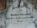 
Herman STRASBURG,
died 21 Nov 1928 aged 48 years;
Marburg Lutheran Cemetery, Ipswich
