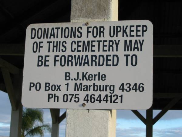 B.J. KERLE,  | Marburg Lutheran Cemetery, Ipswich  | 