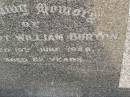 Herbert William BURTON, died 19 June 1948 aged 82 years; L.E. BURTON; Maroon General Cemetery, Boonah Shire 