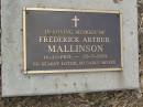 Frederick Arthur MALLINSON, 16-12-1905 - 25-7-2001; Maroon General Cemetery, Boonah Shire 
