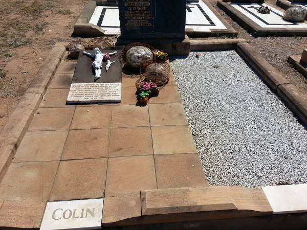 Colin Joseph WALTER  | d: 31 Jan 1967, aged 57  | wife of Bunty  |   | Meandarra cemetery  | Copyright Dr Matt Barton  | 