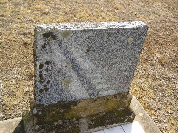 Otto F. WOLSKI,  | died 25 March 1951 aged 68 years;  | Meringandan cemetery, Rosalie Shire  | 