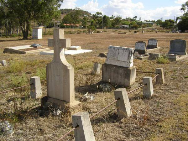 Anna Maria LANG,  | wife of Fred J. LANG,  | died 1 May 1911? in 20th year;  | Private J.C. LANG,  | died 4 Oct 1917 aged 23 years,  | son of J. & E. LANG;  | Meringandan cemetery, Rosalie Shire  | 