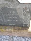 
Caroline M. WELKE,
1845 - 1931;
Ludwig,
husband,
1839 - 1920;
Meringandan cemetery, Rosalie Shire
