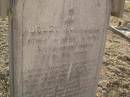 
August NOTHDURFT,
born 8? August? 18??
accidentally killed 28 Feb 1899;
Meringandan cemetery, Rosalie Shire

