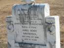 
Martha Jane,
wife of James Henry KIRKPATRICK,
died 16 Feb 1924 aged 58 years;
James Henry KIRKPATRICK.
died 12 April 1936 aged 75 years;
Grandma CHORLTON,
died 2 July 1928 aged 97 years;
Meringandan cemetery, Rosalie Shire
