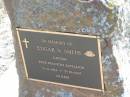 
Edgar N. SMITH,
6-11-1912 - 3-10-1997;
Meringandan cemetery, Rosalie Shire
