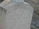 
Charles BRIDGEMAN,
father,
died 14? Nov 1916? aged 65 years,
erected by wife & family;
Roland [unreadable];
Myrah Frances BRIDGEMAN,
mother,
[unreadable];
Meringandan cemetery, Rosalie Shire
