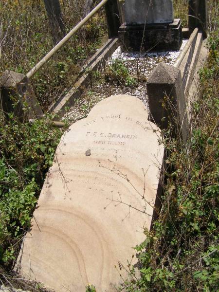 F.E.C. DRAHEIM, nee KAMP,  | born 18 Aug 1818 died 30 June 1898;  | Milbong St Luke's Lutheran cemetery, Boonah Shire  | 