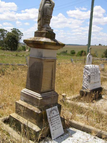 Friedrich DRAHEIM,  | husband father,  | died 11 Dec 1917 aged 77 years;  | Milbong St Luke's Lutheran cemetery, Boonah Shire  | 