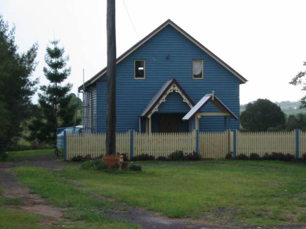 former church?,  | Milbong St Luke's Lutheran cemetery, Boonah Shire  | 