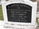 May Adelaide NEUENDORF, wife mother, died 17 May 1955 aged 39 years; Minden Baptist, Esk Shire 