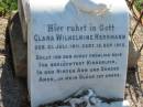 
Clara Wilhelmine HERRMANN
b: 21 Jul 1911, d: 15 Sep 1912
Minden Zion Lutheran Church Cemetery
