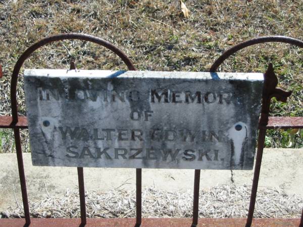 Walter Edwin SAKRZEWSKI  | Minden Zion Lutheran Church Cemetery  | 