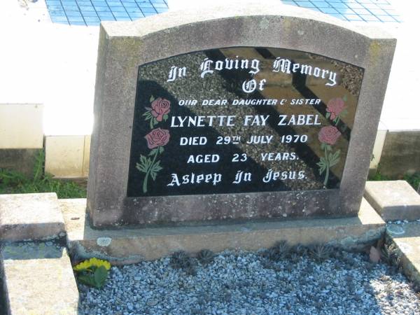 Lynette Fay ZABEL  | 29 Jul 1970, aged 23  | Minden Zion Lutheran Church Cemetery  | 