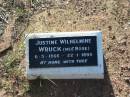 Justine Wilhelmine WRUCK (nee ROSE); b: 6 May 1866; d: 22 Jan 1895 Minden/Coolana - St Johns Lutheran 