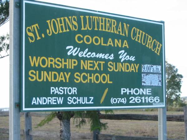 Minden/Coolana - St Johns Lutheran  | 