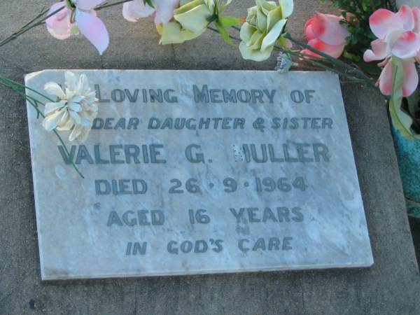 Valerie G MULLER  | 26 Sep 1964 aged 16  | Minden/Coolana - St Johns Lutheran  | 