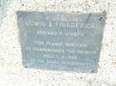 
Ludwig Ferdinand ZABEL, father,
born 18 Nov 1843 died 5 Nov 1913;
Fredericke ZABEL, mother,
born 21 May 1849 died 21 May 1915;
Ludwig & Friedericke arrived 3-11-1870,
reunion 2-11-1985;
St Johns Evangelical Lutheran Church, Minden, Esk Shire
