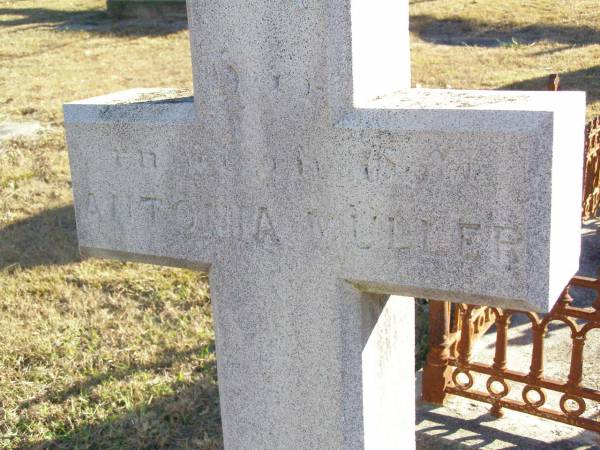 Antonia MULLER,  | 2 April 1847 - 22 July 1892;  | St Johns Evangelical Lutheran Church, Minden, Esk Shire  | 