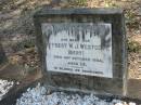 
Herbert W J Westcott (Bert)
14 Oct 1934
28 yrs

Moggill Historic cemetery (Brisbane)
