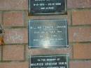 William Edward LANHAM, died 4 Oct 1993 aged 71 years, husband of Edith; Mooloolah cemetery, City of Caloundra  