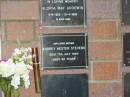 
Audrey Hester STEVENS,
mother,
died 17 July 1964 aged 62 years;
Mooloolah cemetery, City of Caloundra

