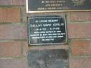 
Dallas Mary CORLIS,
29-5-32 - 3-7-89,
mother of John,
daughter of Mary & Arch BALDWIN,
grandmother of Erin & Jemma;
Mooloolah cemetery, City of Caloundra

