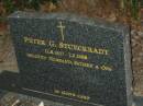 Peter G. STUECKRADT, 11-8-1927 - 7-3-1998, husband father opa; Mooloolah cemetery, City of Caloundra   