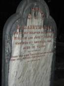 Elizabeth Jane, daughter of William & Jane WESTAWAY, died 5 Nov 1889 aged 16 years; Ann Jane WESTAWAY, born 8 April 1850, died 30 April 1920; William H. WESTAWAY, died 17 June 1925 aged 82 years; Mooloolah cemetery, City of Caloundra  