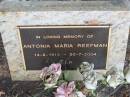 Antonia Maria REEFMAN, 14-2-1913 - 20-7-2004; Mooloolah cemetery, City of Caloundra  