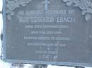 
Roy Edward LEACH,
born 28 Nov 1908,
died 9 July 1986,
father of Stewart,
brother-in-law of Flo;
Mooloolah cemetery, City of Caloundra


