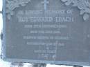 Roy Edward LEACH, born 28 Nov 1908, died 9 July 1986, father of Stewart, brother-in-law of Flo; Mooloolah cemetery, City of Caloundra  