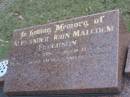 Alexander John Malcolm FERGUSON, husband of Aileen, died 8 July 1986 aged 71 years; Mooloolah cemetery, City of Caloundra  