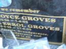 Norman Joyce GROVES, 8-12-26 - 7-8-03; William Errol GROVES, 18-2-25 - 17-8-03; parents grandparents great-grandparents; Mooloolah cemetery, City of Caloundra  