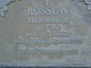 
Lila Mabel ROSSOW,
1921 - 1980,
wife of Ronald,
mother of Don, Dawn & Judith;
Mooloolah cemetery, City of Caloundra

