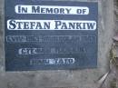 Stefan PANKIW, born Lviv 1913, died Mooloolah 1983; Mooloolah cemetery, City of Caloundra  