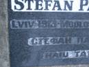 Stefan PANKIW, born Lviv 1913, died Mooloolah 1983; Mooloolah cemetery, City of Caloundra  