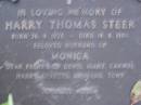 Henry Thomas STEER, born 26-9-1923, died 18-8-1986, husband of Monica, father of Denis, Mary, Carmel, Harry, Lynette, Leonard & Tony; Mooloolah cemetery, City of Caloundra [REDO]  