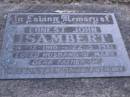 Ernest John ISAMBERT, 14-12-1910 - 22-5-1981, husband of Mary, father of Glenda, Patricia & Anthony; Mooloolah cemetery, City of Caloundra  