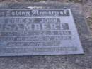 Ernest John ISAMBERT, 14-12-1910 - 22-5-1981, husband of Mary, father of Glenda, Patricia & Anthony; Mooloolah cemetery, City of Caloundra  