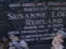 Susanne Louise RUHLAND, daughter sister, born 14-3-1975, died tragically 31-3-1994; Mooloolah cemetery, City of Caloundra [REDO]  