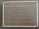 George Edward GOULD, 7-4-1918 - 30-8-1998, husband of Mary, father of Keren, Clement, William & Cathryn; Mooloolah cemetery, City of Caloundra 