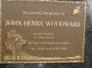 John Henry WOODWARD, born Mackay 6-4-1915, died Logan 21-7-2000, husband father pop; Mooloolah cemetery, City of Caloundra 