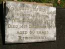 
William FORSYTH,
father,
died 14 Dec 1923 aged 80 years;
Moore-Linville general cemetery, Esk Shire
