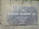 Alma Ellen ESDAILE 13 Feb 1992, aged 73 Mt Cotton / Gramzow / Cornubia / Carbrook Lutheran Cemetery, Logan City  