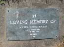 Alfred Heinrich KRUGER 17 Apr 1991, aged 88 Mt Cotton / Gramzow / Cornubia / Carbrook Lutheran Cemetery, Logan City  