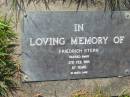 Friedrich STERN 21 Feb 1985, aged 87 Mt Cotton / Gramzow / Cornubia / Carbrook Lutheran Cemetery, Logan City  